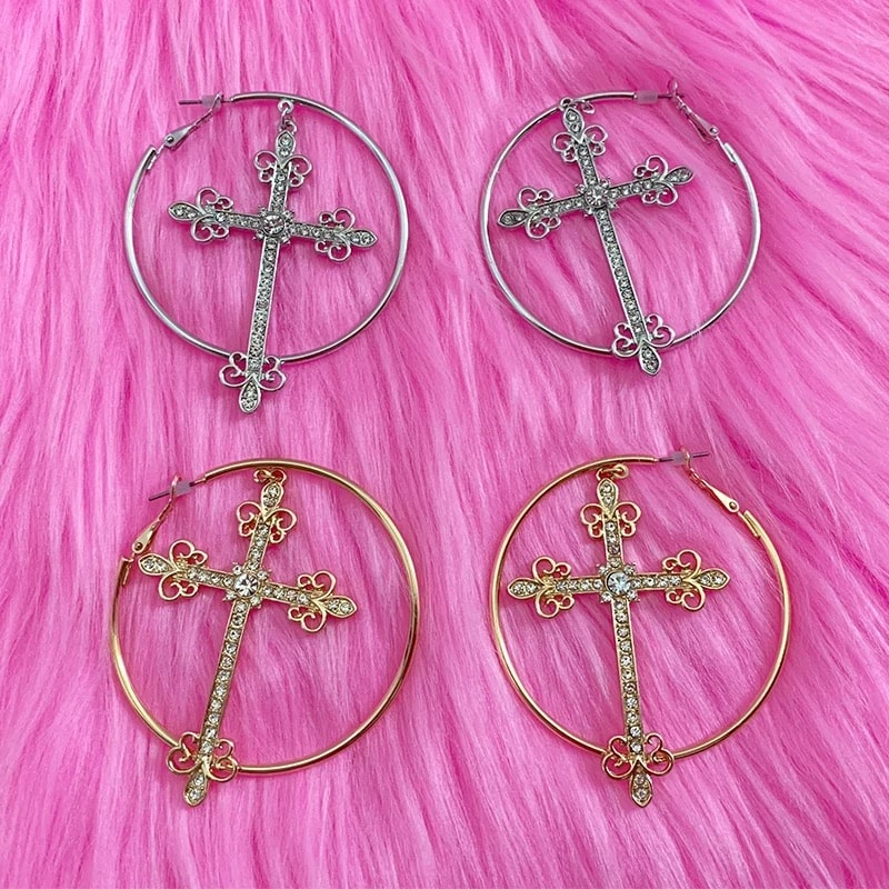 Y2k Cross Earrings