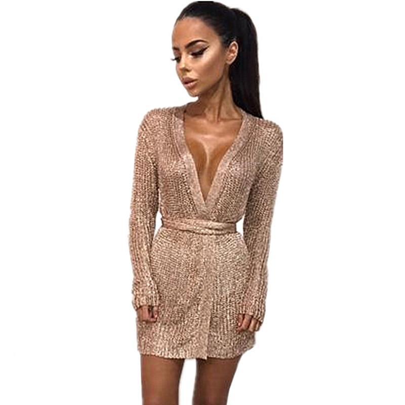 Winter New Knitted sweater Dress
