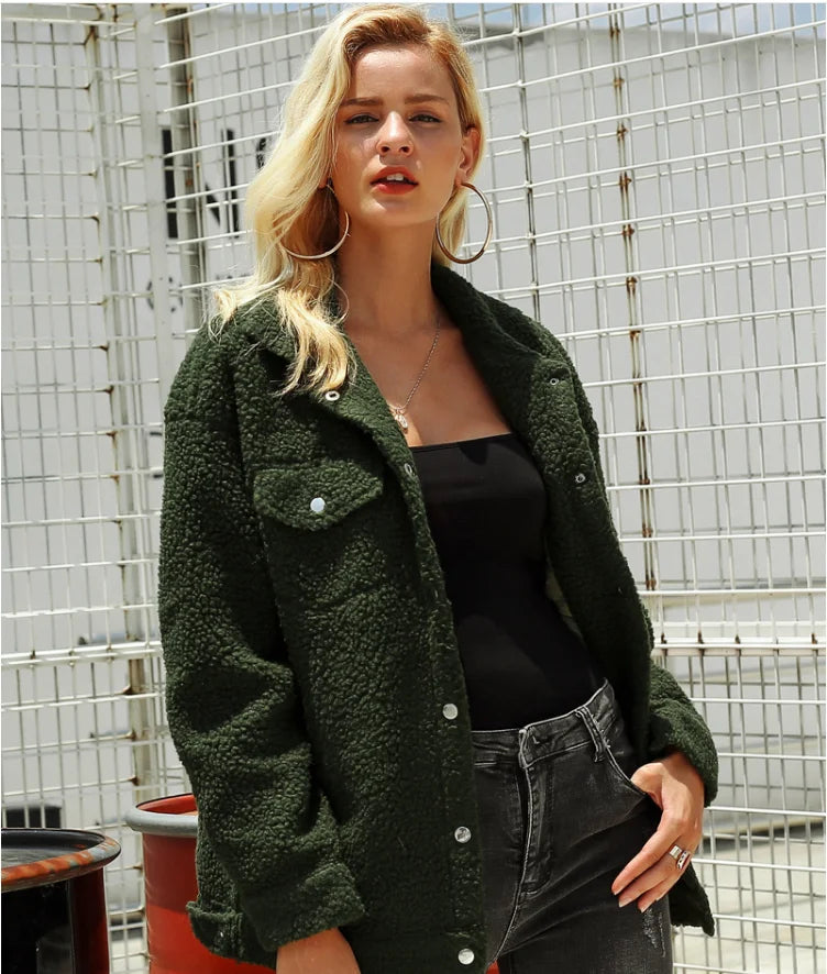 Clothing Fur Coat Winter Coats WomenHigh-end Personality Loose Wool Coat