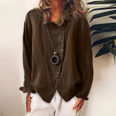 Solid Color Temperament Blouse