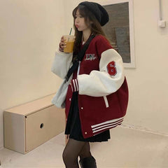 Hiphop Varsity Bomber Cyber Y2k Jacket