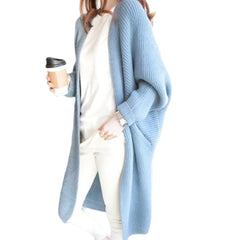 Bat Sleeve Knitted Plus Size Jacket Loose Ladies Sweaters Cardigans