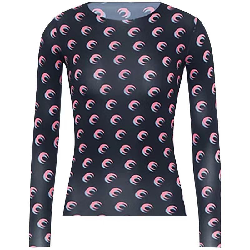 Designer Moon Print T Shirt