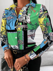 Short Sleeve Casual Office Print Shirts