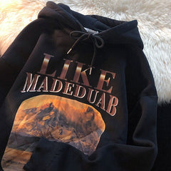 Loose Instagram Fashion Letter Printed Hoodie