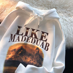 Loose Instagram Fashion Letter Printed Hoodie