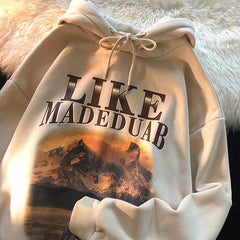 Loose Instagram Fashion Letter Printed Hoodie