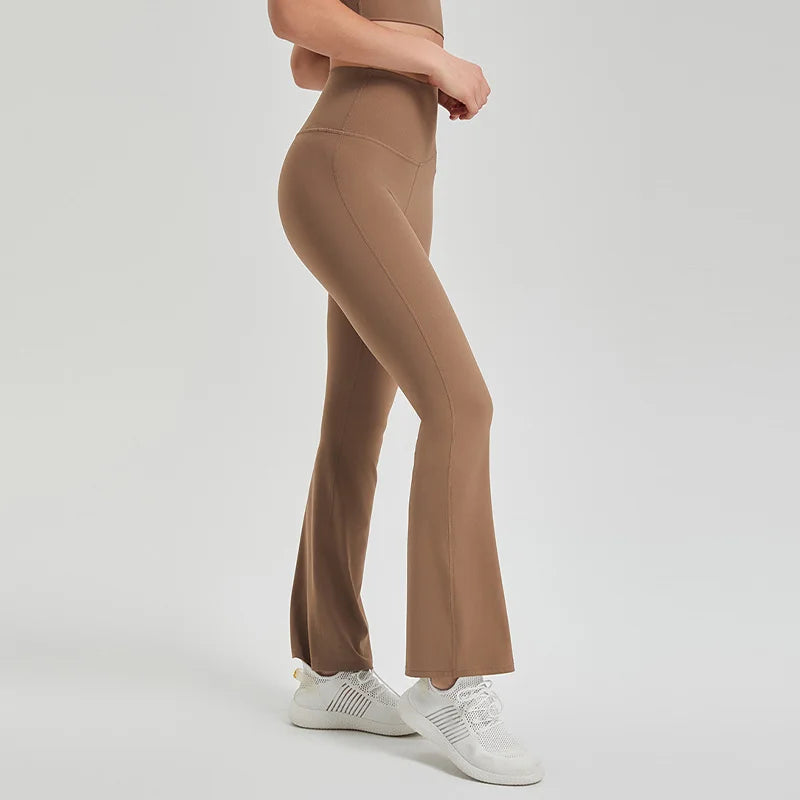Push Up Gym Pants V Back Scrunch Flared Fitness Yoga Sports Leggings