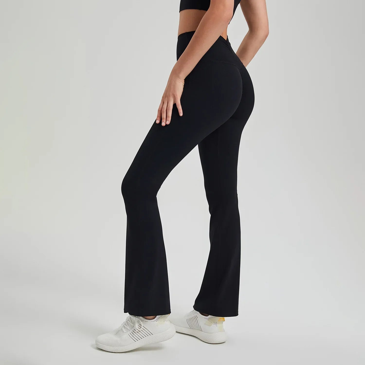 Push Up Gym Pants V Back Scrunch Flared Fitness Yoga Sports Leggings