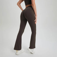 Push Up Gym Pants V Back Scrunch Flared Fitness Yoga Sports Leggings