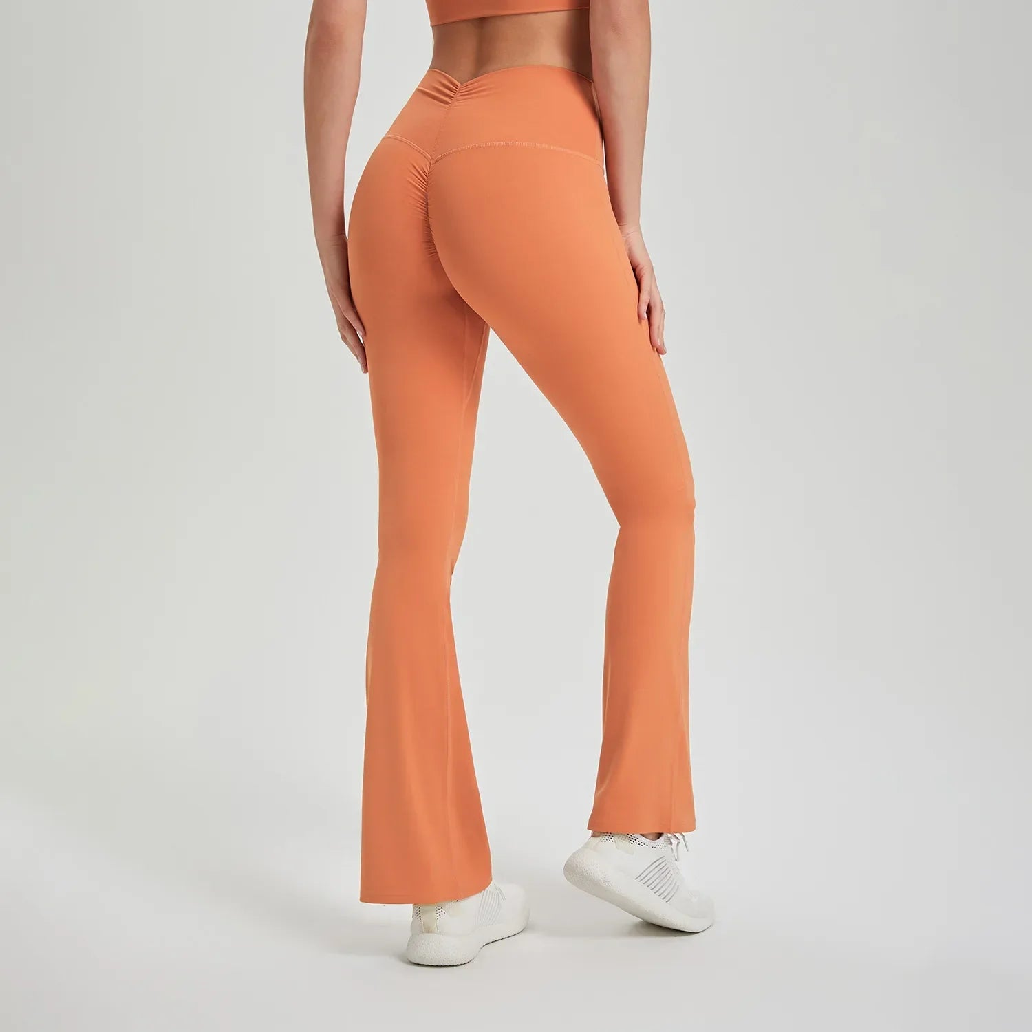 Push Up Gym Pants V Back Scrunch Flared Fitness Yoga Sports Leggings