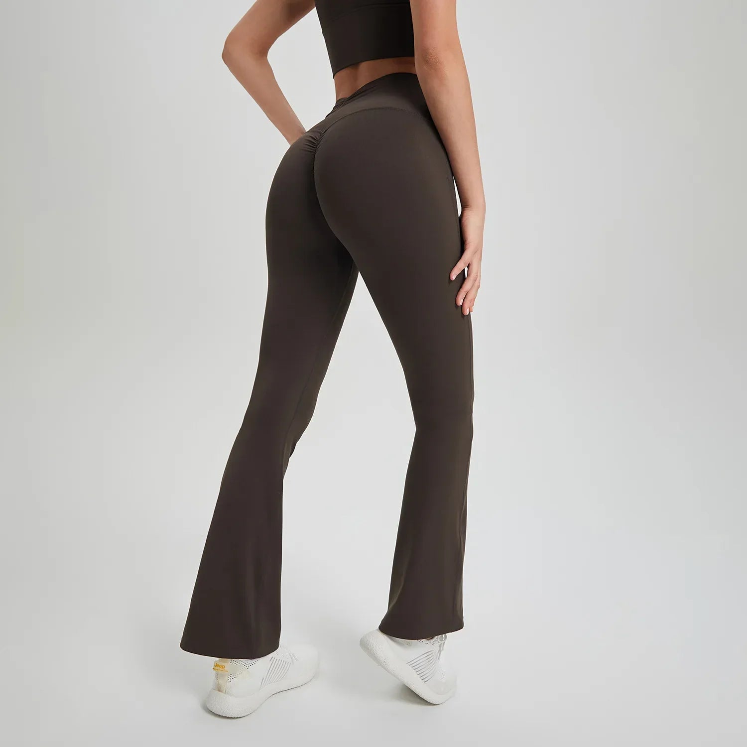 Push Up Gym Pants V Back Scrunch Flared Fitness Yoga Sports Leggings
