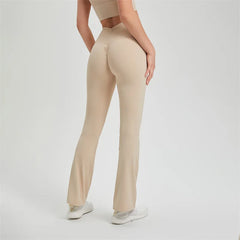 Push Up Gym Pants V Back Scrunch Flared Fitness Yoga Sports Leggings