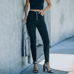 Spring Color Elastic Pencil WomenJeans