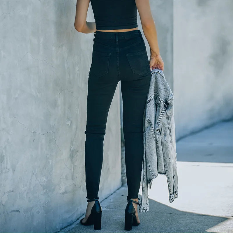Spring Color Elastic Pencil WomenJeans