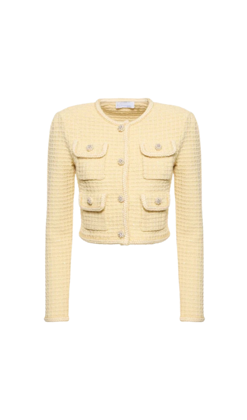 YELLOW TEXTURED KNIT JACKET