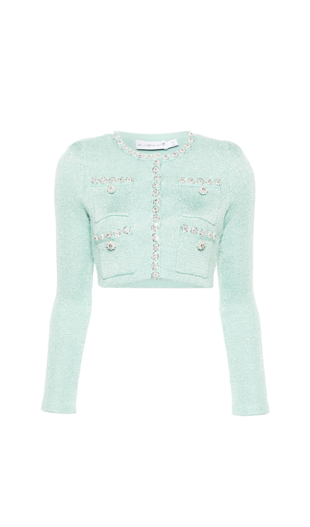 MINT SEQUIN KNIT CARDIGAN