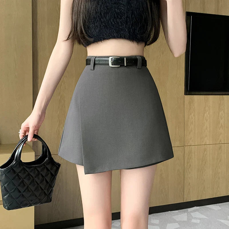 Spring Fashion High Waist A-line Korean Casual Suit Culottes Shorts