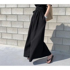 Long Skirts Denim Skirt Frayed Streetwear High Waisted Jeans Maxi Mujer Spring Summer Skirt