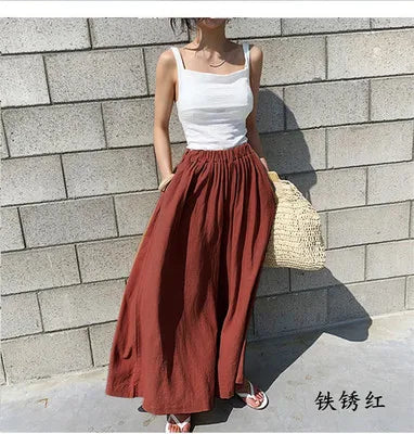 Long Skirts Denim Skirt Frayed Streetwear High Waisted Jeans Maxi Mujer Spring Summer Skirt
