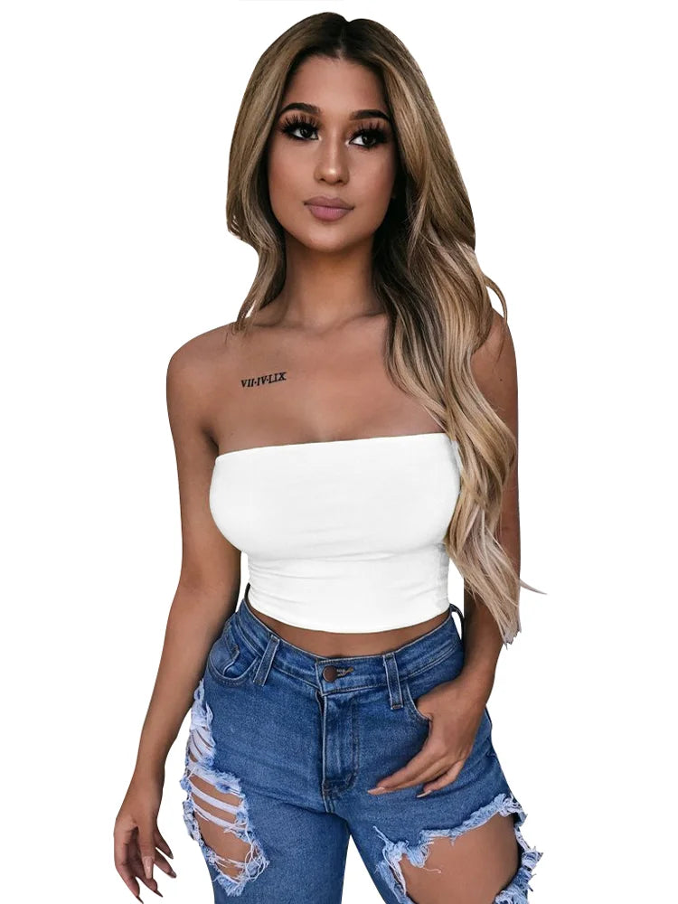 New Strapless Sexy Club Boob Tube Crop Top