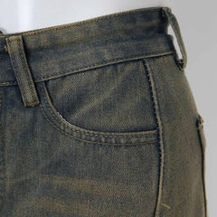 Denim Mini Skirts For Summer Wide Leg Jeans Vintage Black Skirt