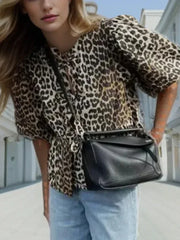 Summer Vintage Red New Korean Retro Bubble Sleeve Female Shirt Blouse