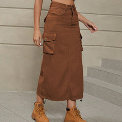 High Waist Fit Bag Hip Female Summer Y2k Street Skirt