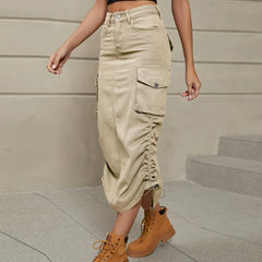 High Waist Fit Bag Hip Female Summer Y2k Street Skirt