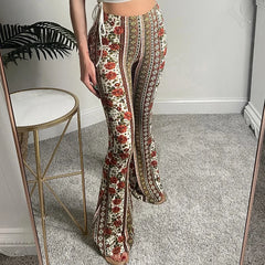 Bohemian Bell-bottomed Casual Pants