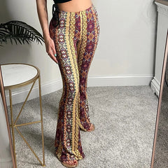 Bohemian Bell-bottomed Casual Pants