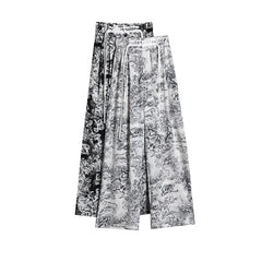 High Waist Casual Summer Slacks Pants Ice Silk Ankle-Length Long Pants