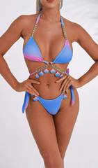 LUPITA SHELL BIKINI IN BLUE