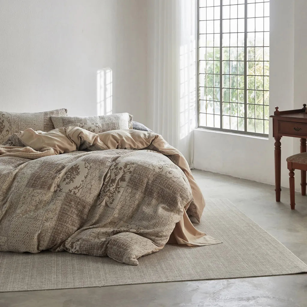Vintage Patchwork Style Cotton Jacquard Duvet Cover