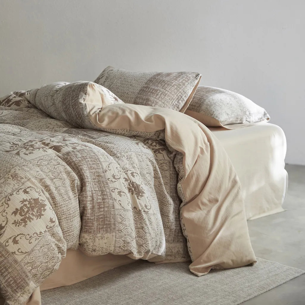 Vintage Patchwork Style Cotton Jacquard Duvet Cover