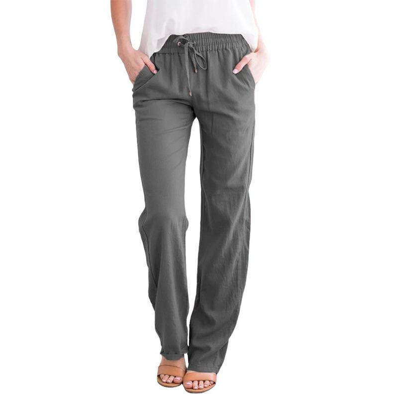 WomenElastic Mid Waist Pants