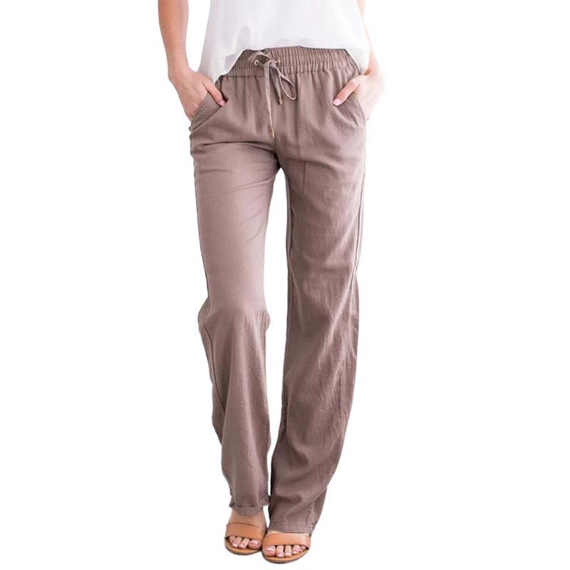 WomenElastic Mid Waist Pants