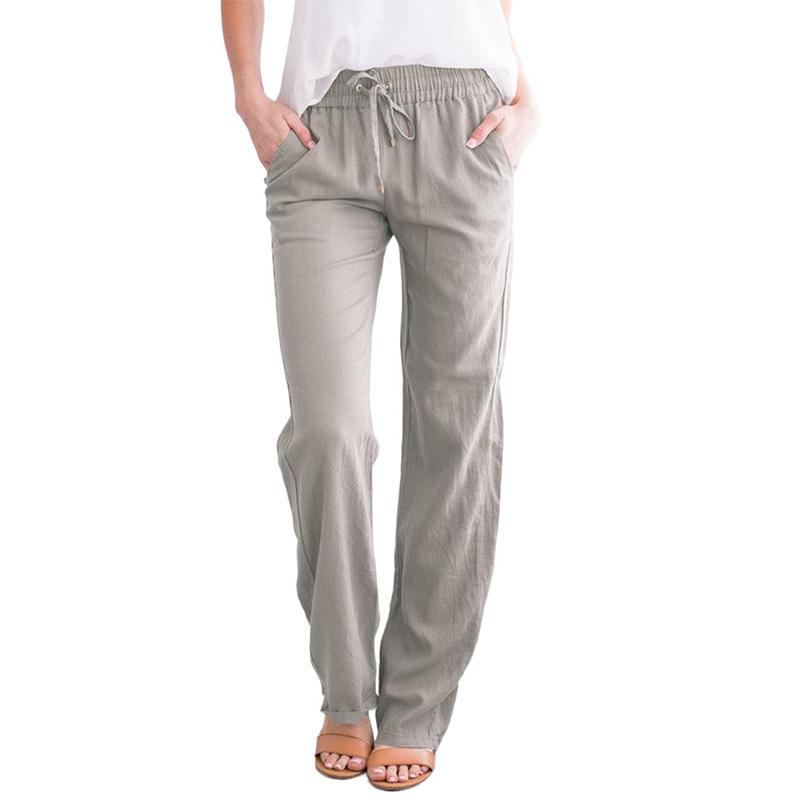 WomenElastic Mid Waist Pants
