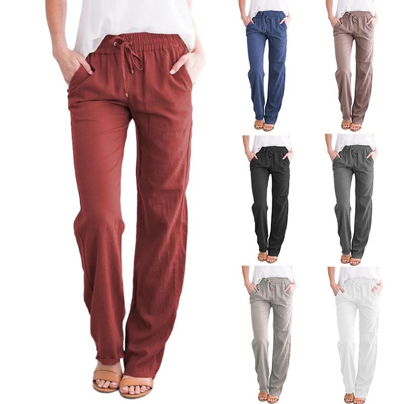 WomenElastic Mid Waist Pants