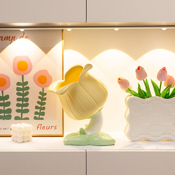 Tulip Storage Décor - Yellow - Pink