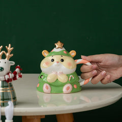 Christmas Hamster Ceramic Mug