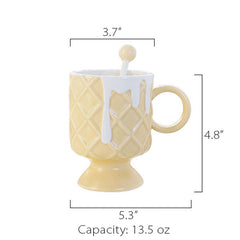 Ice Cream Cone Mug with Stirrer