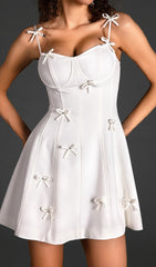 DYLAN STRAP BOW MINI DRESS