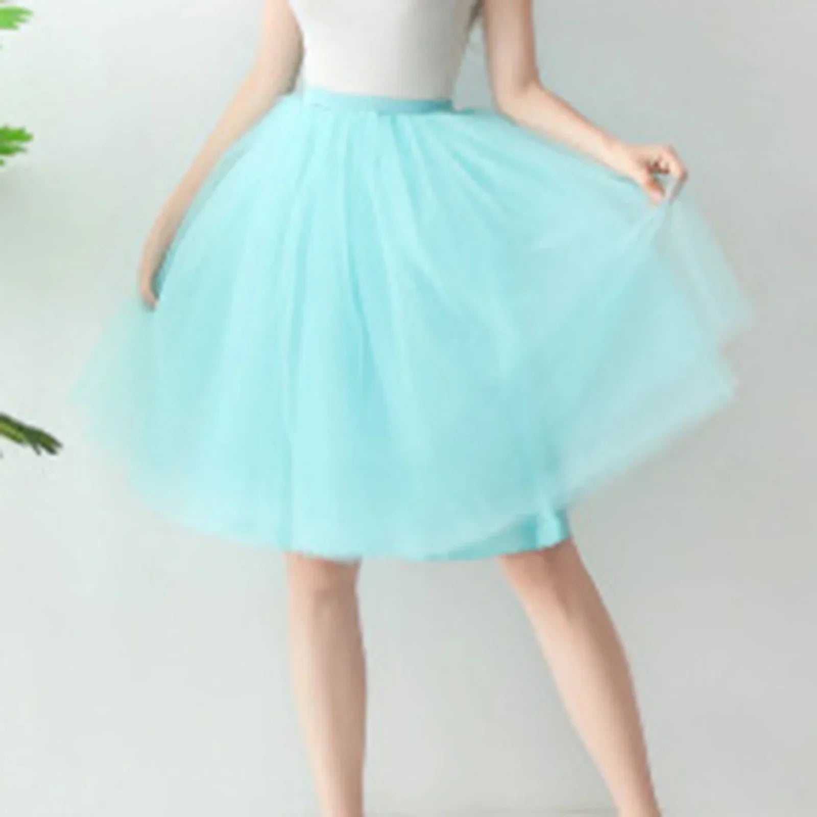 Denim Workwear Skirt Draw Pleat Casual Fashion Elastic Waist Skirt