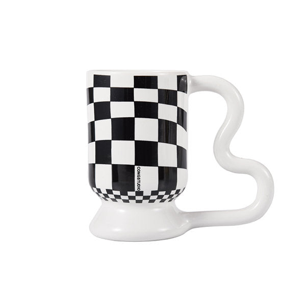 Checkerboard Ceramic Mug
