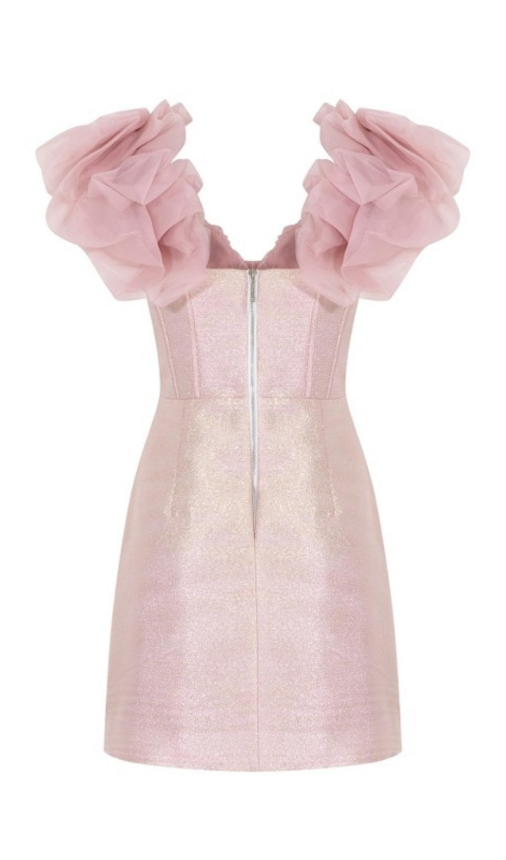 JULIE PINK CORSET MINI DRESS