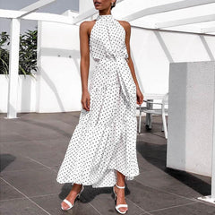 Boho Long A-Line Off Shoulder Elegant Sash Maxi Dress Women