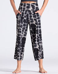 Lounge Yoga Capris Pants Bootleg Tummy Control High Waist Workout Flare Crop Pants