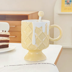 Ice Cream Cone Mug with Stirrer