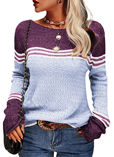 Autumn Winter Colorblock Pullover Sweaters